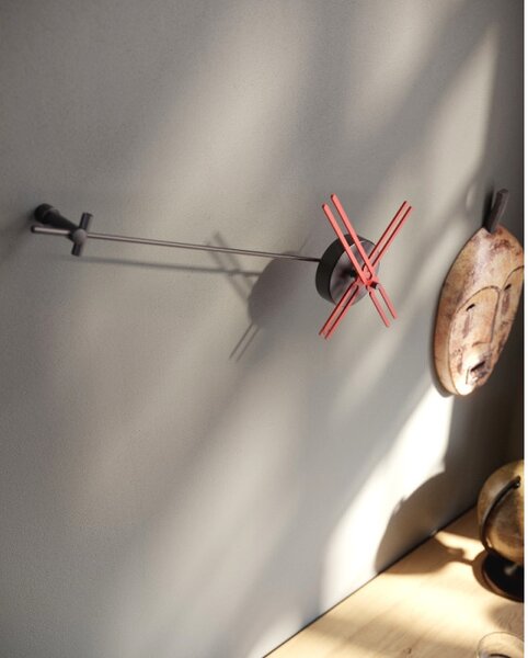 Mclocks Designové nástěnné hodiny GRV04 Gravity black-red