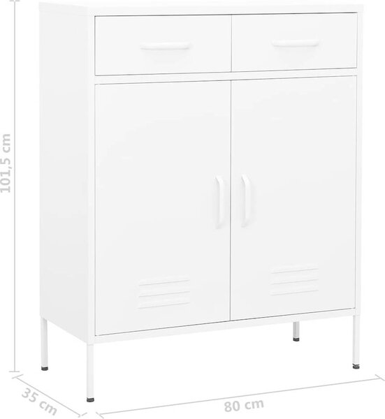 VidaXL Úložná skříň 80 x 35 x 101,5 cm ocel [336161] Barva: horčicově žlutá