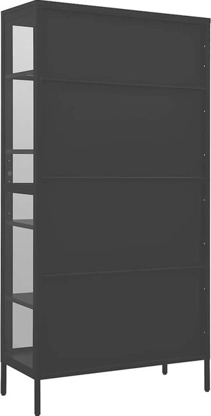 VidaXL Vitrína 90 x 40 x 180 cm ocel a tvrzené sklo [336079] Barva: Černá
