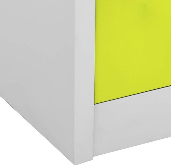VidaXL Uzamykatelná skříň 90 x 45 x 92,5 cm ocel [336439] Barva: světle šedá a červená