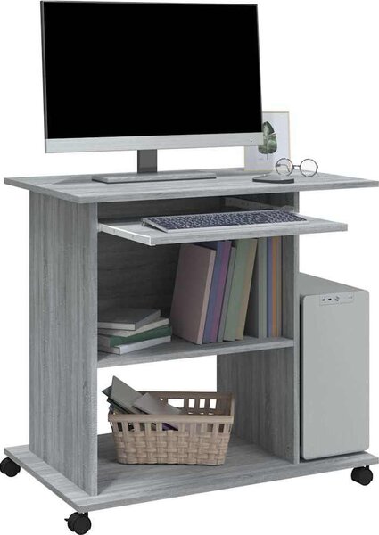 VidaXL Počítačový stůl 80 x 50 x 75 cm, imitace dřeva [802898] Barva: hnědý dub