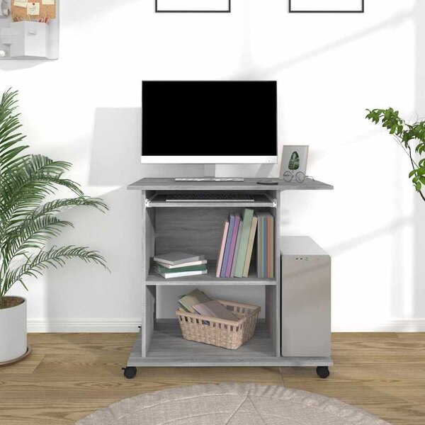 VidaXL Počítačový stůl 80 x 50 x 75 cm, imitace dřeva [802898] Barva: hnědý dub