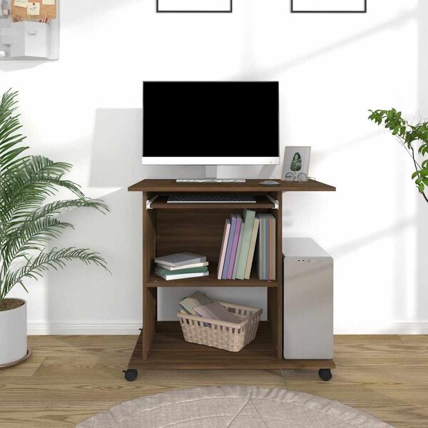VidaXL Počítačový stůl 80 x 50 x 75 cm, imitace dřeva [802898] Barva: hnědý dub