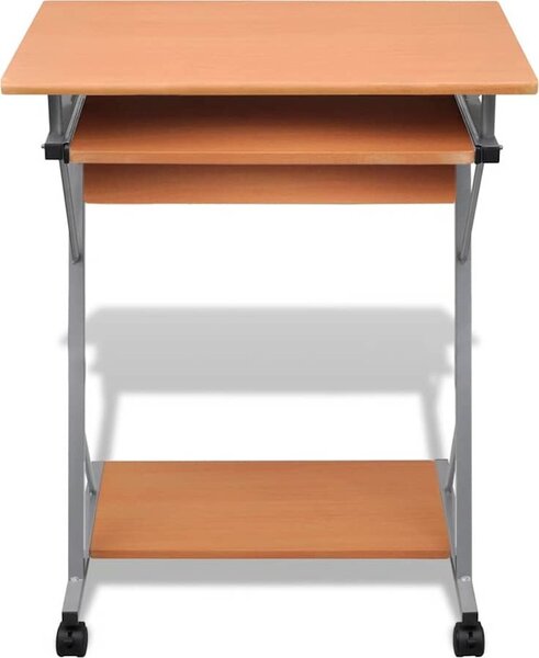 VidaXL Kompaktní PC stůl s vysouvací deskou na klávesnici [20052] Barva: Černá