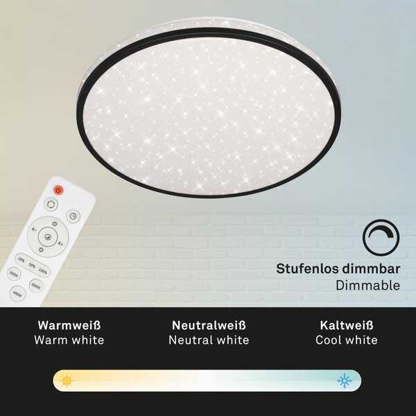 Briloner Smart LED stropní svítidlo, hvězdné nebe ⌀ 38cm, 3000-6500K