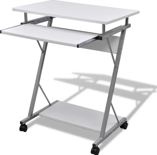 VidaXL Kompaktní PC stůl s vysouvací deskou na klávesnici [20052] Barva: Černá
