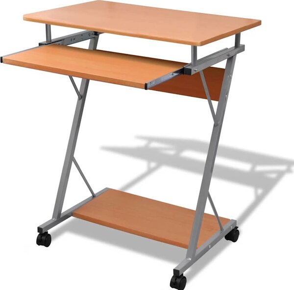 VidaXL Kompaktní PC stůl s vysouvací deskou na klávesnici [20052] Barva: Černá