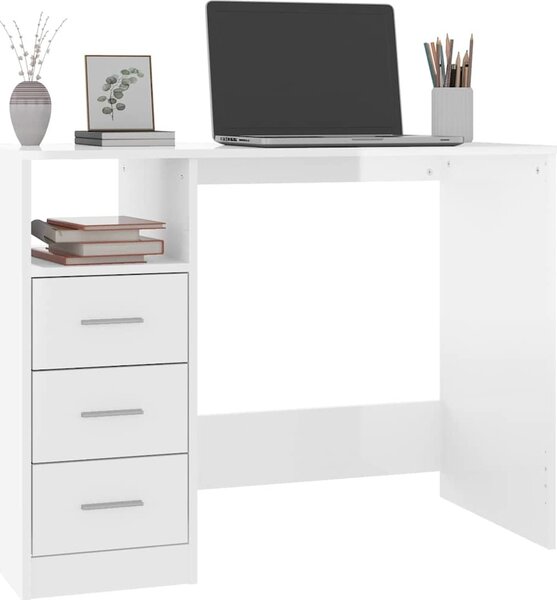 VidaXL Psací stůl se zásuvkami 102x50x76 cm kompozitní dřevo [823034] Barva: kouřový dub