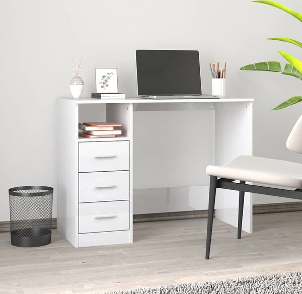 VidaXL Psací stůl se zásuvkami 102x50x76 cm kompozitní dřevo [823034] Barva: kouřový dub