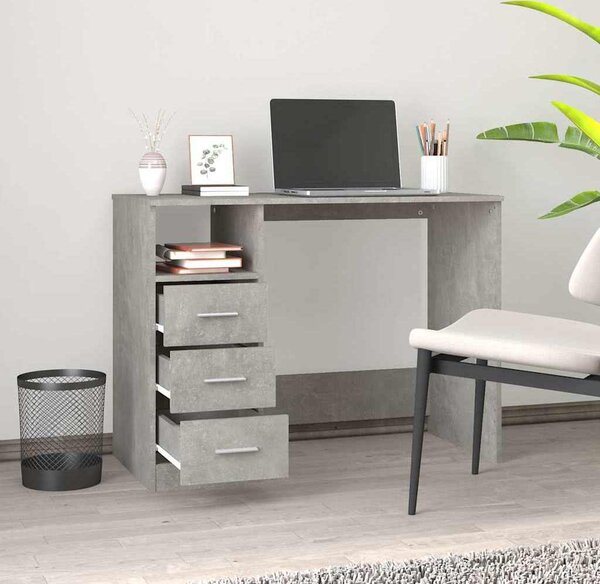 VidaXL Psací stůl se zásuvkami 102x50x76 cm kompozitní dřevo [823034] Barva: kouřový dub