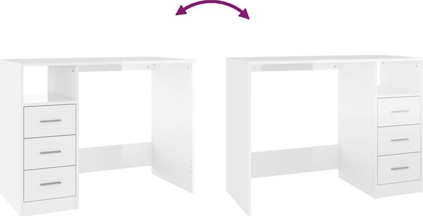 VidaXL Psací stůl se zásuvkami 102x50x76 cm kompozitní dřevo [823034] Barva: kouřový dub