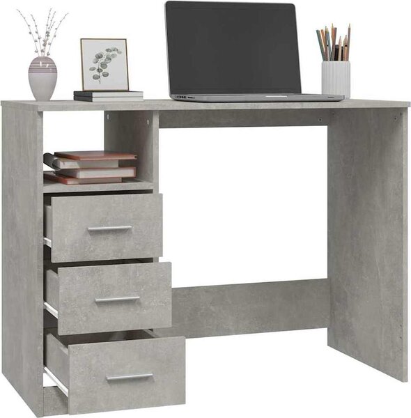 VidaXL Psací stůl se zásuvkami 102x50x76 cm kompozitní dřevo [823034] Barva: kouřový dub