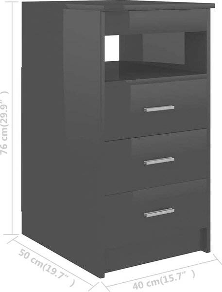 VidaXL Komoda se zásuvkami 40 x 50 x 76 cm kompozitní dřevo [801812] Barva: dub sonoma