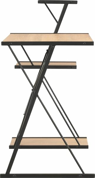 VidaXL Psací stůl s poličkou 116 x 50 x 93 cm [20289] Barva: černá a dub