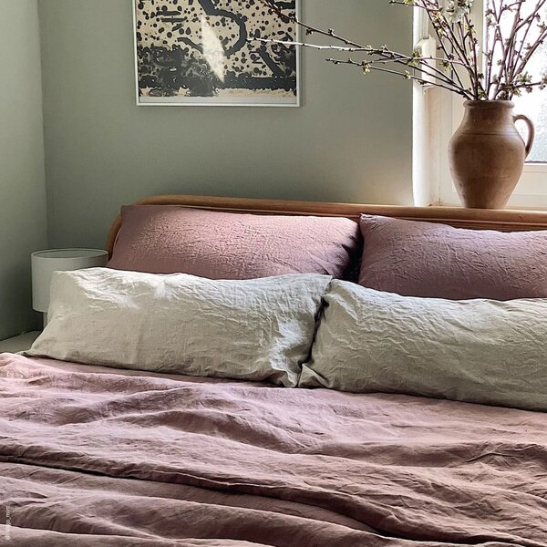 Lněný povlak na polštář 50x70 cm Ashes of Roses – Linen Tales
