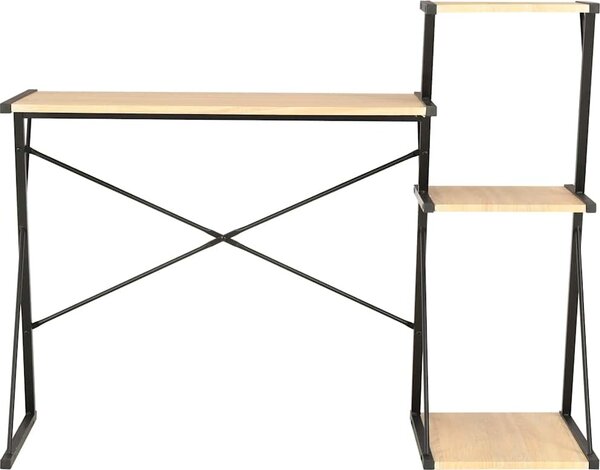 VidaXL Psací stůl s poličkou 116 x 50 x 93 cm [20289] Barva: černá a dub