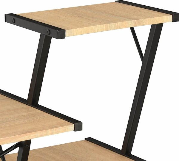 VidaXL Psací stůl s poličkou 116 x 50 x 93 cm [20289] Barva: černá a dub