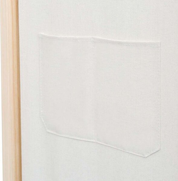 VidaXL 6dílný paraván 240 x 170 x 4 cm textil [248174] Barva: krémová