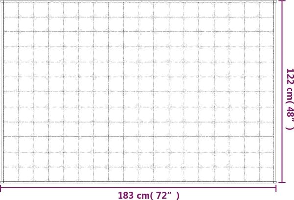 VidaXL Zátěžová deka 122 x 183 cm 5 kg 100% Bavlna 205T [3154865] Barva: Šedá