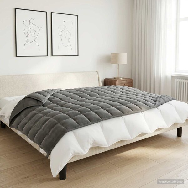 VidaXL Zátěžová deka 155 x 220 cm 7 kg 100% Bavlna 205T [350776] Barva: Modrá