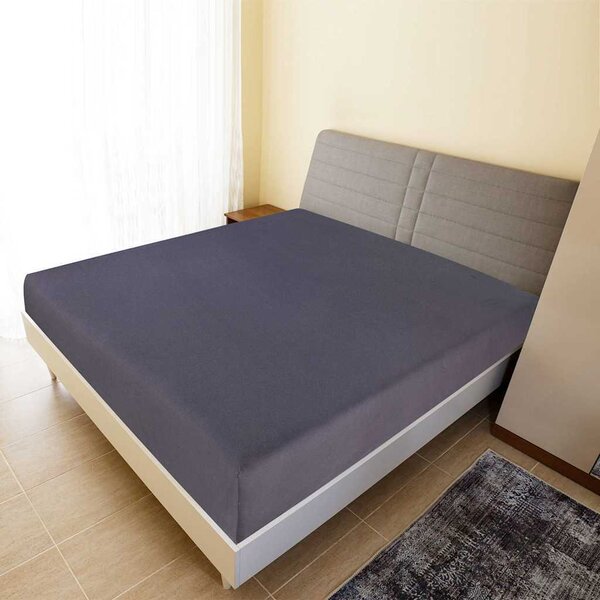 VidaXL Jersey prostěradla 2 ks 90 x 200 cm bavlna [136241] Barva: Šedá