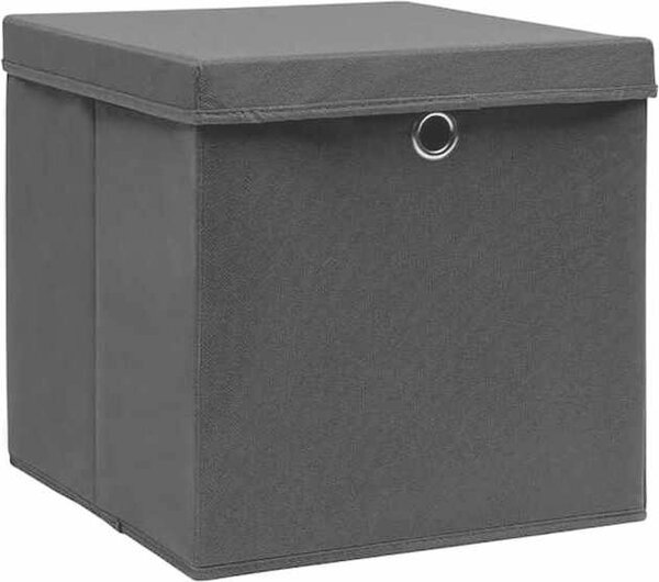 VidaXL Úložné boxy 4 ks netkaná textilie 28 x 28 x 28 cm [325188] Barva: žlutá s víky