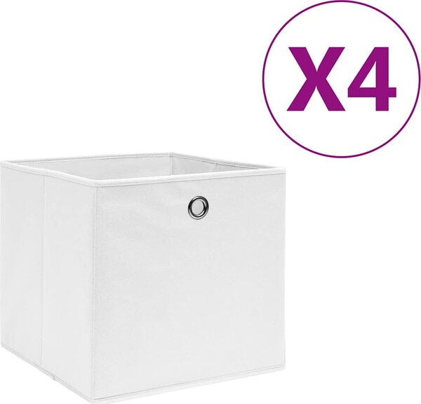 VidaXL Úložné boxy 4 ks netkaná textilie 28 x 28 x 28 cm [325188] Barva: žlutá s víky