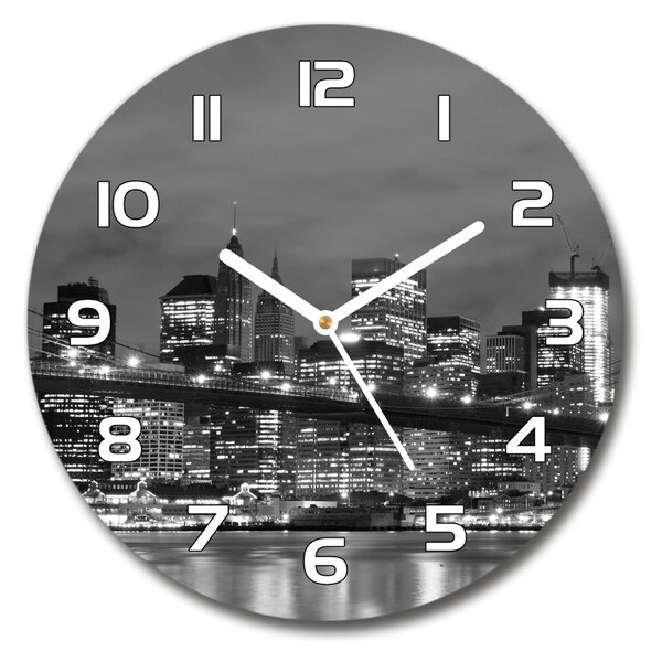 Skleněné hodiny kulaté Manhattna Nev York pl_zso_30_f_47820651