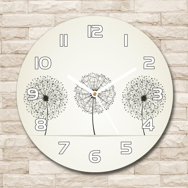 Skleněné hodiny kulaté Pampelišky pl_zso_30_f_47907929