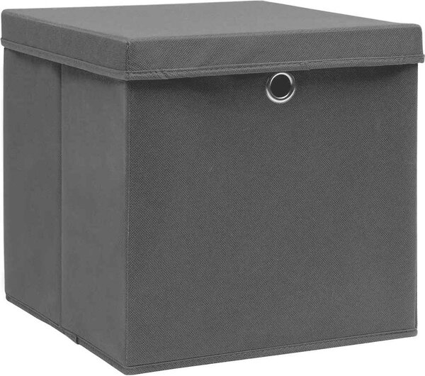 VidaXL Úložné boxy 4 ks netkaná textilie 28 x 28 x 28 cm [325188] Barva: žlutá s víky
