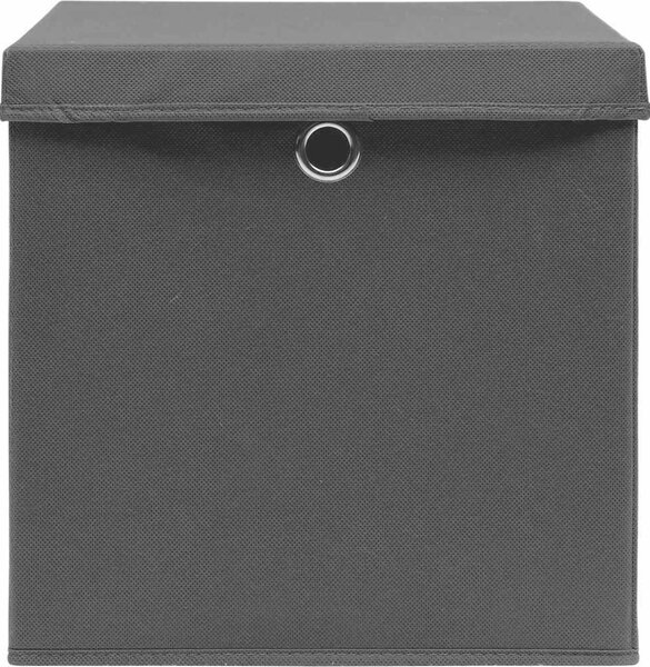 VidaXL Úložné boxy 4 ks netkaná textilie 28 x 28 x 28 cm [325188] Barva: žlutá s víky