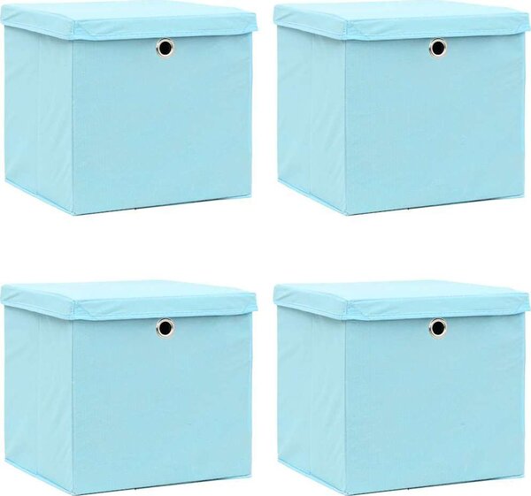 VidaXL Úložné boxy 4 ks netkaná textilie 28 x 28 x 28 cm [325188] Barva: žlutá s víky