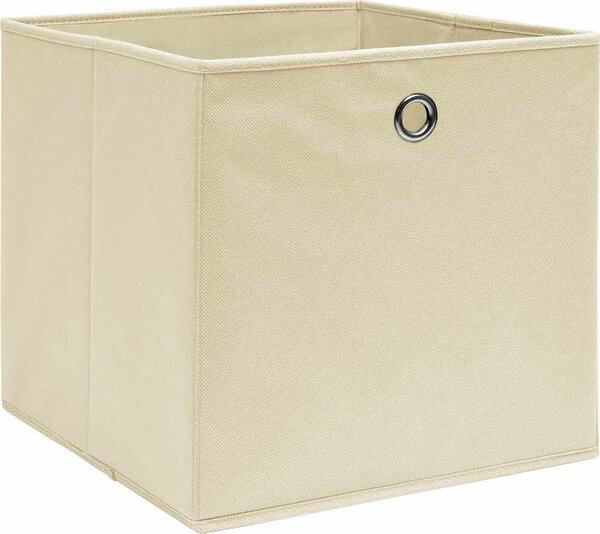 VidaXL Úložné boxy s víky 10 ks bledě modré 32 x 32 x 32 cm textil [288352] Barva: bílá bez vík