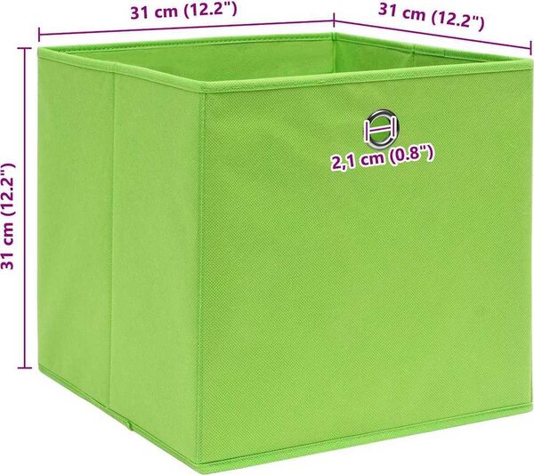 VidaXL Úložné boxy s víky 10 ks bledě modré 32 x 32 x 32 cm textil [288352] Barva: bílá bez vík