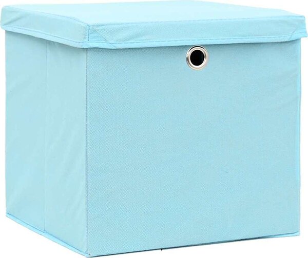VidaXL Úložné boxy 4 ks netkaná textilie 28 x 28 x 28 cm [325188] Barva: žlutá s víky
