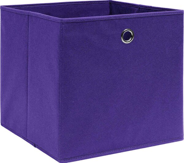 VidaXL Úložné boxy 4 ks netkaná textilie 28 x 28 x 28 cm [325188] Barva: žlutá s víky