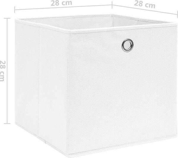 VidaXL Úložné boxy 4 ks netkaná textilie 28 x 28 x 28 cm [325188] Barva: žlutá s víky