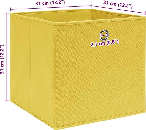 VidaXL Úložné boxy s víky 10 ks bledě modré 32 x 32 x 32 cm textil [288352] Barva: bílá bez vík