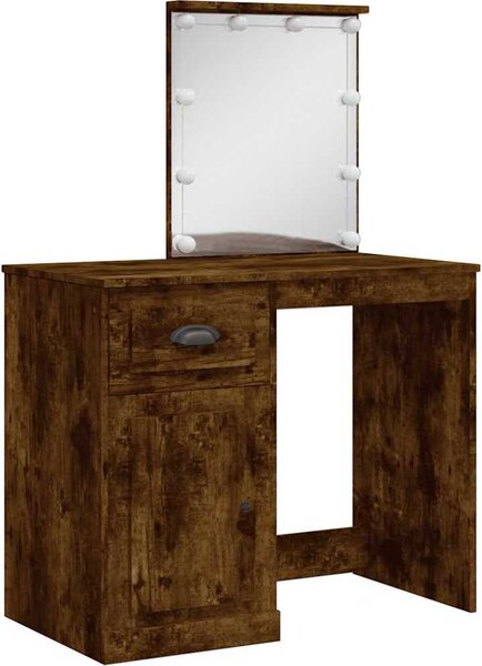 VidaXL Toaletní stolek s LED osvětlením 90 x 42 x 132,5 cm [834977] Barva: Betonová šedá