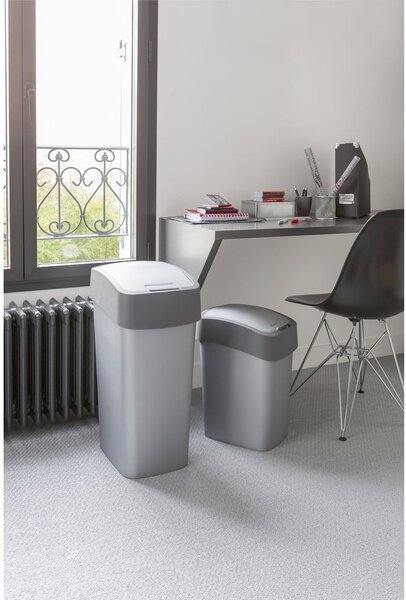 Šedý odpadkový koš Curver Pacific, 45 l