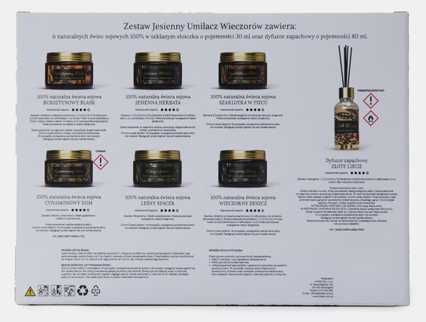 Sinsay - Sada podzimních sójových svíček a vonného difuzéru HiSkin 7 pack - vícebarevná