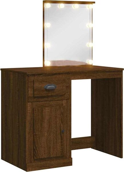 VidaXL Toaletní stolek s LED osvětlením 90 x 42 x 132,5 cm [834977] Barva: Betonová šedá