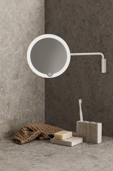 Nástěnné kosmetické zvětšovací zrcadlo s osvětlením (5x) ø 20 cm MODO – Blomus