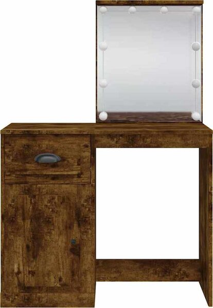 VidaXL Toaletní stolek s LED osvětlením 90 x 42 x 132,5 cm [834977] Barva: Betonová šedá