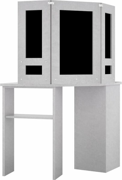 VidaXL Rohový toaletní stolek s LED světlem 111 x 54 x 141,5 cm [326535] Barva: Černá