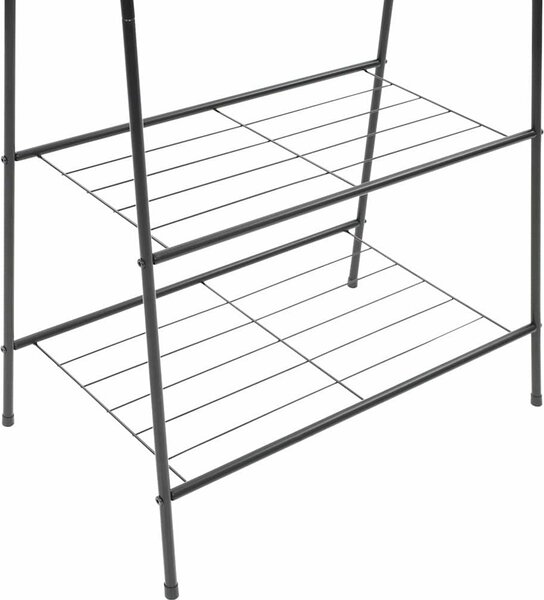 VidaXL Věšák na oblečení 59 x 35 x 150 cm [246724] Barva: Černá