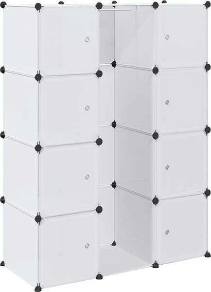 VidaXL Modulární skříň s 9 přihrádkami 109x36,5x143 cm [240497] Barva: Černobílý
