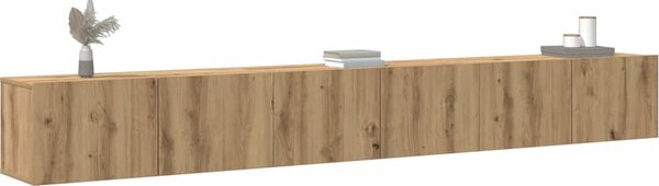 VidaXL Sada 3 kusů nástěnné TV skříňka kompozitní dřevo [3114473] Barva: dub artisan