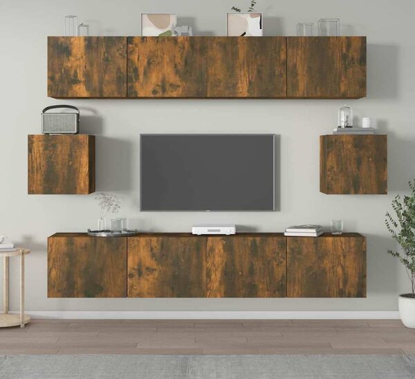 VidaXL 6dílný set TV skříněk kompozitní dřevo [3114361] Barva: Bílá