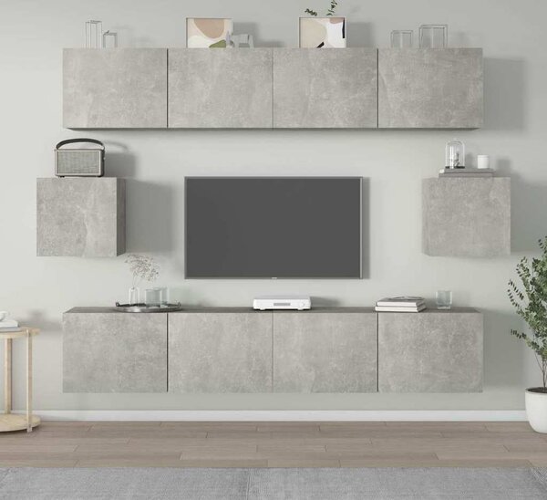 VidaXL 6dílný set TV skříněk kompozitní dřevo [3114361] Barva: Bílá